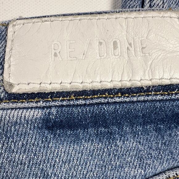 RE/DONE 90s High Rise Ankle Crop Jeans NAF Wash Button Fly 26” Inseam Size 26 - Picture 14 of 16